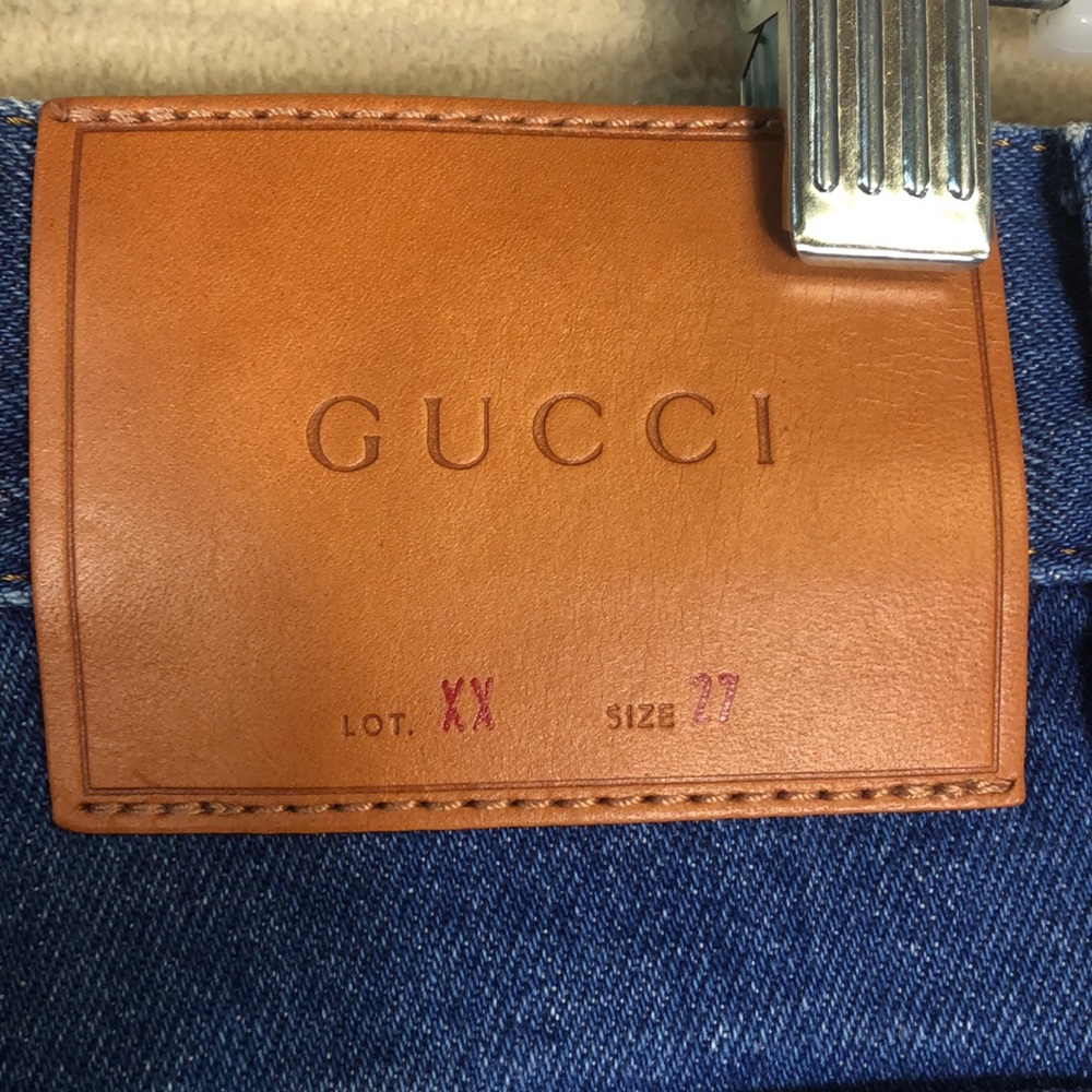 Gucci XX Floral Embroidered Flared High Rise Jeans RX722 Women’s size‎ 27 - Picture 14 of 14